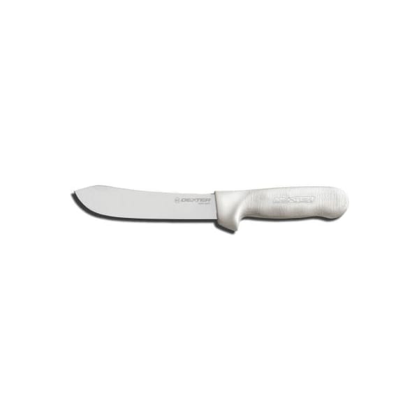 Dexter Russell Dexter Russell 0 - Butcher Knife, High Carbon Steel, Stamped, White Handle, 8inL 4133 - main